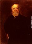 Franz von Lenbach Portrait Of A Bearded Gentleman Wearing A Pince-Nez painting